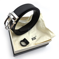 德國 Montblanc 萬寶龍 馬蹄形錶扣 商務雙面皮帶 (128783) 德國 Montblanc 萬寶龍 馬蹄形錶扣 商務雙面皮帶 (128783)