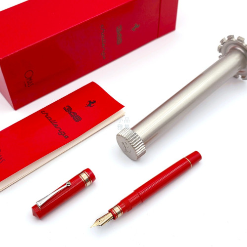 =庫存新品= 義大利 OMAS Ferrari 法拉利 348 Challenge 1993年 全球限量3000 支 18k 鋼筆 EF尖 