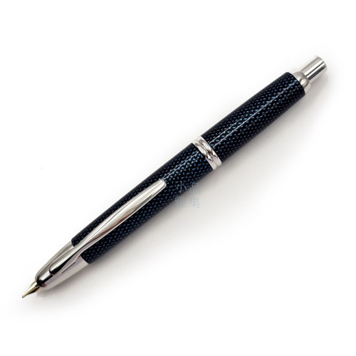 日本 PILOT 百樂 Capless 限定款 18k 鋼筆 絣-かすり(碳纖藍)