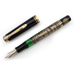 德國 百利金 Pelikan 1994年 限量888支 18K金 925純銀 Golden Dynasty 金龍 鋼筆 德國 百利金 Pelikan 1994年 限量888支 18K金 925純銀 Golden Dynasty 金龍 鋼筆