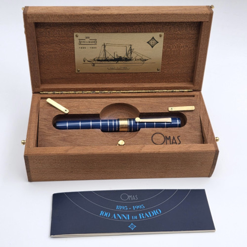 OMAS Guglielmo Marconi 無線電百週年紀念18K尖 鋼筆 樹脂特別版 