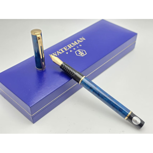 =庫存新筆= 法國 WATERMAN 桂冠 金屬花紋  鋼筆 ( F尖 全新 AP-6685 )