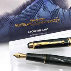 德國 MONTBLANC萬寶龍 100週年紀念 The Origin 系列 Classique 14K 鋼筆 ( 綠色)