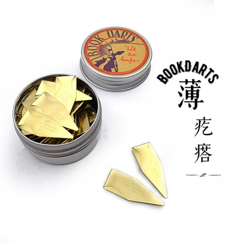 Book Darts bookdarts 薄疙瘩 書籤（100片裝 限定 十字版）金色