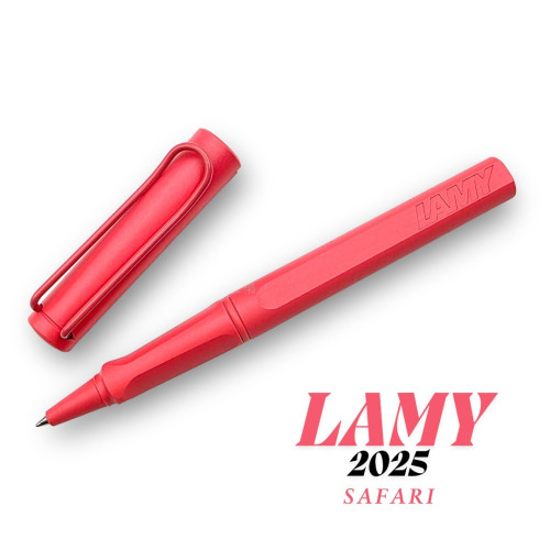 德國 Lamy Safari 狩獵系列 2025 限定色 霧面 鋼珠筆（日落紅）