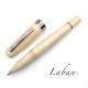 臺灣 LABAN 高級樹脂  早期款 鋼珠筆 （象牙金&白）