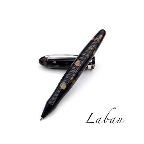 臺灣 LABAN 高級樹脂  早期款 鋼珠筆 （闇黑碎石）