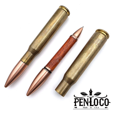 美國 PenLoco 子彈 Bullets 木紋桿 手工 原子筆 (兩款可選)