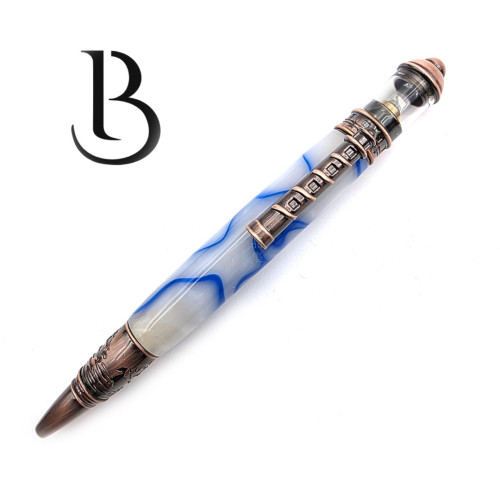 美國 PenLoco 燈塔 Lighthouse 花紋桿 手工 原子筆