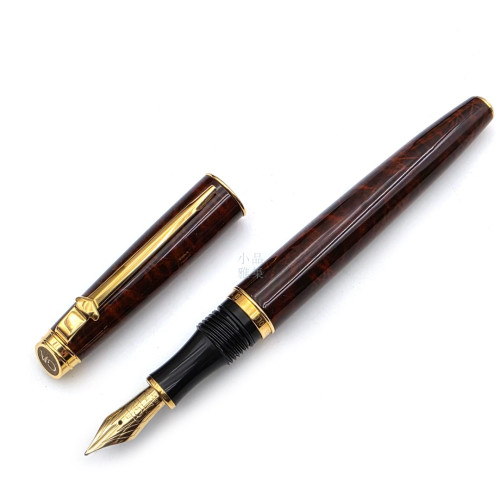 ☆典藏老筆☆卡達CARAN D’ACHE 利曼 珐瑯棕漆 18K 鋼筆 #M6300 