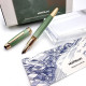 德國 Montblanc 萬寶龍 大師傑作 Solitaire 書法系列 『 青瓷 Celadon 』18K 鋼筆 （書法尖）