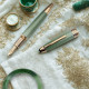 德國 Montblanc 萬寶龍 大師傑作 Solitaire 書法系列 『 青瓷 Celadon 』18K 鋼筆 （書法尖）