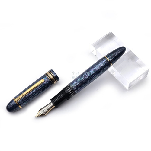 『 限量珍藏 螺鈿生漆工藝 』149 大班 18K B尖 鋼筆 （靛青）