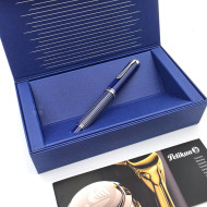 德國 Pelikan 百利金 18K金 M815 Metal Striped 藍色 金屬線條 鋼筆 