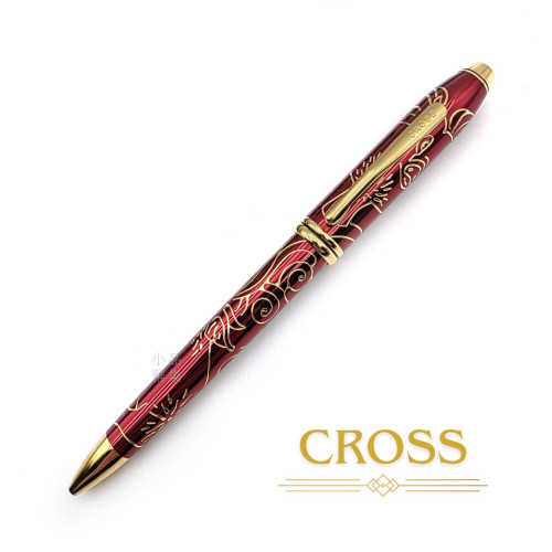 CROSS 高仕 濤聲(Townsend) 豬年生肖限定原子筆｜金紅祥紋 × 大筆盒包裝
