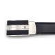德國 Montblanc 萬寶龍 啞光鍍鈀針式長方扣 商務雙面皮帶 （128136）