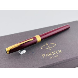☆中古美品☆ PARKER 派克 商籟 18K 鋼筆 ( 酒紅 F尖 近新  ) ☆中古美品☆ PARKER 派克 商籟 18K 鋼筆 ( 酒紅 F尖 近新  )