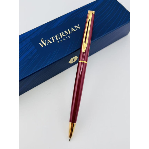 =庫存新品= 法國 WATERMAN 雋雅系列  原子筆 （紅酒色）