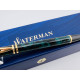 Waterman 雋雅系列原子筆｜墨綠花紋金飾  #AP-6955