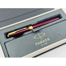 ☆中古美品☆ PARKER 派克 商籟 18K 鋼筆 ( 酒紅 F尖 近新  ) ☆中古美品☆ PARKER 派克 商籟 18K 鋼筆 ( 酒紅 F尖 近新  )