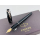 ☆ 中古品 ☆  PARKER 派克 商籟 18K 鋼筆 （麗黑白夾）B粗尖