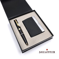 西華 Sheaffer Sagaris 戰斧 麗黑金夾 鋼筆 +卡片盒 禮盒組 西華 Sheaffer Sagaris 戰斧 麗黑金夾 鋼筆 +卡片盒 禮盒組