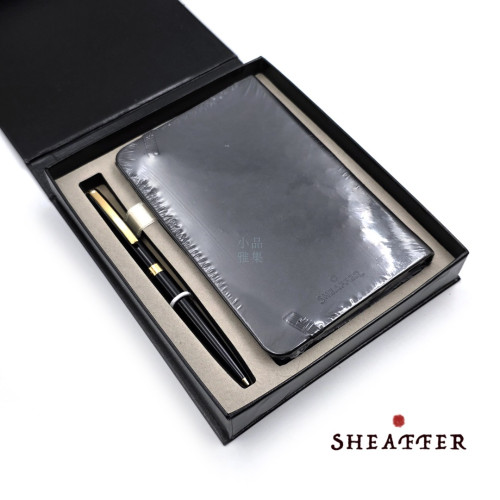 西華 Sheaffer Sagaris 戰斧 麗黑金夾 原子筆 +筆記本 禮盒組