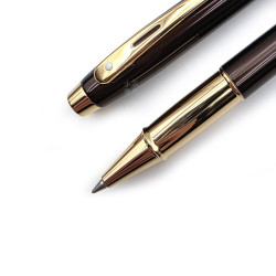 西華 Sheaffer 100型 鋼珠筆 棕桿金夾 西華 Sheaffer 100型 鋼珠筆 棕桿金夾