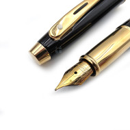 西華 Sheaffer 100型 鋼筆 珐琅黑金夾