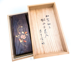 日本加賀細工 桐木花入保存盒|古董工藝 茶道花道收藏 日本加賀細工 桐木花入保存盒|古董工藝 茶道花道收藏