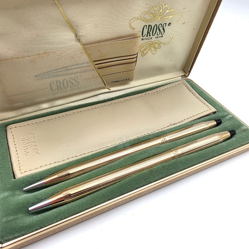  福利品 CROSS 高仕 ｜包10K金 原子筆/0.9mm 旋轉連續出芯 （ lady款 無筆夾 )