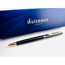 =庫存新品= 法國 WATERMAN ''全新老款'' 雋雅系列 原子筆 (麗黑金夾)GN-78211 =庫存新品= 法國 WATERMAN ''全新老款'' 雋雅系列 原子筆 (麗黑金夾)GN-78211