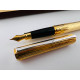 ☆典藏老筆☆ 全新  gucci 古馳  鍍金直紋筆桿 鋼筆 