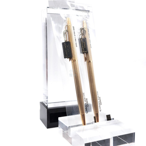 ☆庫存新品 ☆ CARAN D’ACHE 卡達 老款 Epée（劍形筆夾）麥穗紋雕刻 原子筆/鉛筆 GN-81111