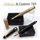 ＝小品雅集＝Galaxy 星雲 純銀浮雕 + 百樂 Custom 743 鋼筆套組