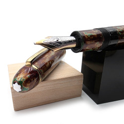 德國 MONTBLANC 萬寶龍 帝王系列 149 18k金 鋼筆 職人昆陽 漆塗『 玄銅 Mystic Bronze 』B尖