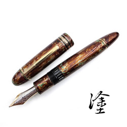 德國 MONTBLANC 萬寶龍 帝王系列 149 18k金 鋼筆 職人昆陽 漆塗『 玄銅 Mystic Bronze 』B尖