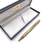 ☆庫存新品 ☆ CARAN D’ACHE 卡達 艾可朵 鍍金V型麥紋 原子筆( 舊款庫全新) GN-78668