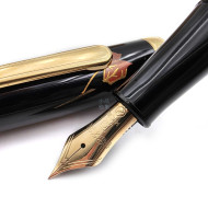 ☆ 中古美品 ☆ PLATINUM  白金 #3776 老款蒔繪 鋼筆 14K 硬橡膠筆舌 #M6180