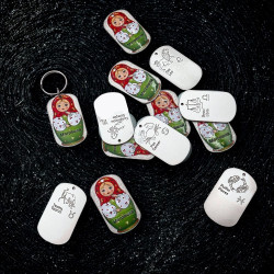 俄羅斯 Matryoshka 俄羅斯娃娃 十二星座 金屬鑰匙圈 俄羅斯 Matryoshka 俄羅斯娃娃 十二星座 金屬鑰匙圈