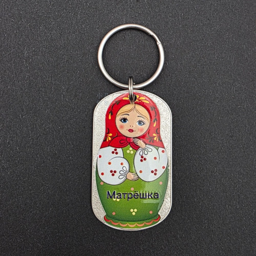 俄羅斯 Matryoshka 俄羅斯娃娃 十二星座 幸運牌 金屬鑰匙圈