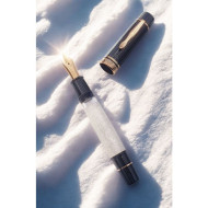  MAJOHN 末匠 P139 #40 8號大尖 霜雪白金夾 活塞式 鋼筆