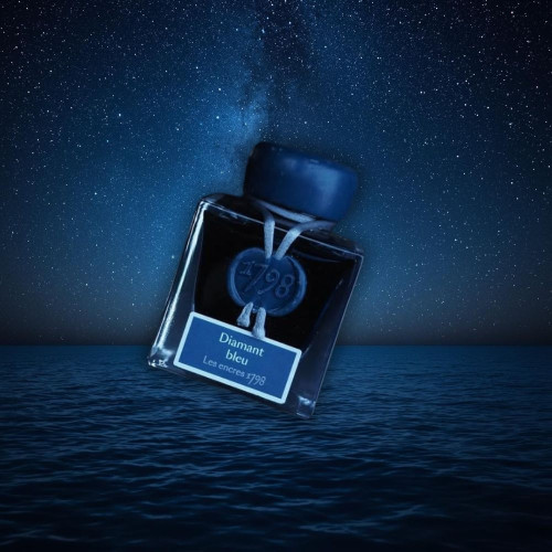法國 J. Herbin “1798” 限量紀念瓶墨水 Diamant Bleu 藍鑽（含銀粉）