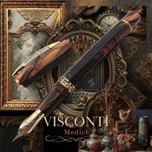 義大利 Visconti Medici 麥地奇家族系列 18k 鋼筆 (金夾)