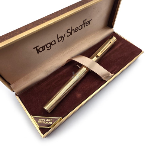 =二手美品= SHEAFFER 西華TARGA 金格紋 1007 14K尖 鋼筆 SF-2412
