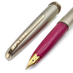 =庫存新筆= PLATINUM 白金  絕版品   Flower ring 花圈 18K金  鋼筆 =庫存新筆= PLATINUM 白金  絕版品   Flower ring 花圈 18K金  鋼筆