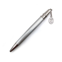 =中古美品=Cartier卡地亞 銀髮絲紋 吊飾原子筆 #M6100 =中古美品=Cartier卡地亞 銀髮絲紋 吊飾原子筆 #M6100