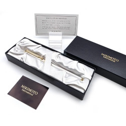 MIKIMOTO 御木本  (珍珠筆夾) 鍍鉻編織紋飾  原子筆 MIKIMOTO 御木本  (珍珠筆夾) 鍍鉻編織紋飾  原子筆