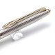 MIKIMOTO 御木本  珍珠頂 鍍鉻直條紋飾 原子筆
