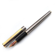 Dunhill（登喜路）Slimline 不銹鋼鍍金鋼筆（德國製）#GN-86786
